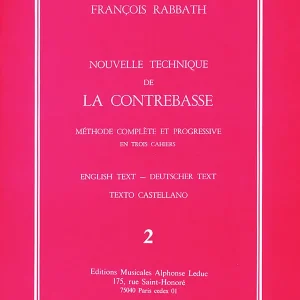 Petit Prix Alphonse Leduc Nouvelle Technique de la Contrebasse, Volume 2 - Rabbath - Double Bass - Book