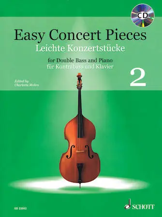 Haute Qualité Schott Easy Concert Pieces, Volume 2 - Mohrs - Double Bass/Piano - Book/CD
