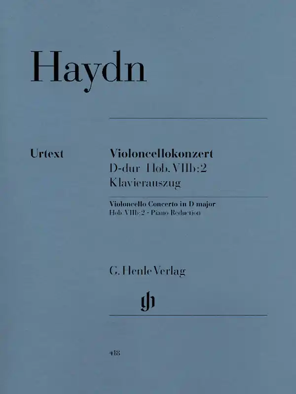 Retour Gratuit G. Henle Verlag Violoncello Concerto D major Hob. VIIb 2 - Haydn/Gerlach/Ginzel - Cello/Piano - Book
