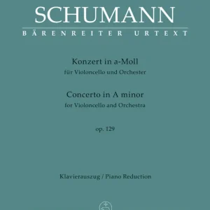 Promotion Saisonnière Baerenreiter Verlag Concerto In A Minor, Op.129 - Schumann - Solo Cello/Piano Reduction - Sheet Music