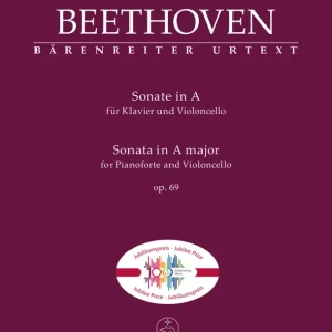 Baerenreiter Verlag Sonata in A major op. 69 (Jubilee Edition) - Beethoven/Del Mar - Cello/Piano - Book Produit De Marque