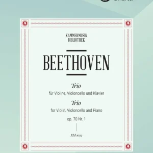 Top Vente Breitkopf & Hartel Piano Trio in D major Op. 70/1 - Beethoven - Violin/Cello/Piano- Score/Parts