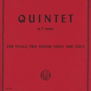 International Music Company Quintet in F minor - Franck - 2 Violins/Viola/Cello/Piano - Score and Parts Prix Bas