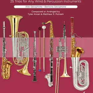 Excelcia Music Publishing Adaptable Trios for Alto Saxophone, Baritone Saxophone - Arcari/Putnam - Eb Instruments - Book Meilleur Choix