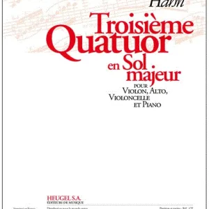 Meilleure Vente Alphonse Leduc String Quartet No. 3 in G Major for Violin,Viola,Cello & Piano - Hahn - Score/Parts