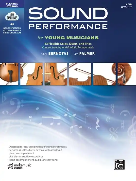 Satisfait Ou Remboursé Alfred Publishing Sound Performance for Young Musicians - Bernotas - Violin - Book/Audio Online