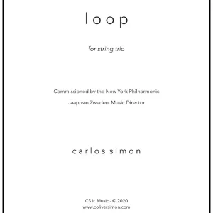 Expédié Aujourd'hui Bill Holab Music Loop - Simon - String Trio - Score/Parts