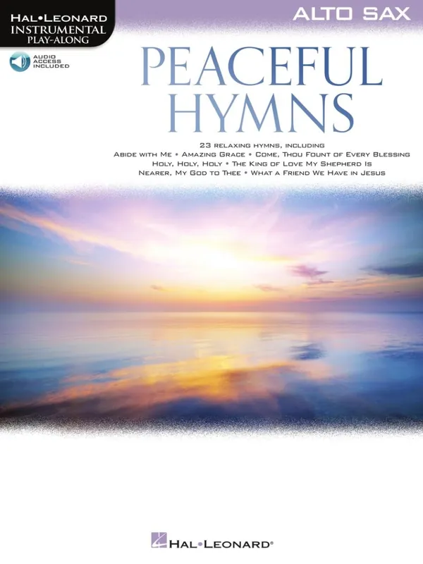 Solde Hal Leonard Peaceful Hymns for Alto Sax Instrumental Play-Along - Book/Audio Online