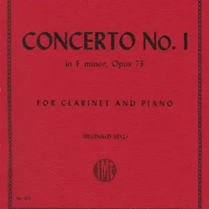 International Music Company Concerto No. 1 in F minor, Opus 73 - Weber/Kell - Clarinet/Piano - Sheet Music Prix Choc