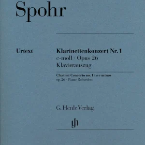 Vente Directe G. Henle Verlag Concerto No. 1 in C minor, Op. 26 - Spohr - Clarinet/Piano - Book