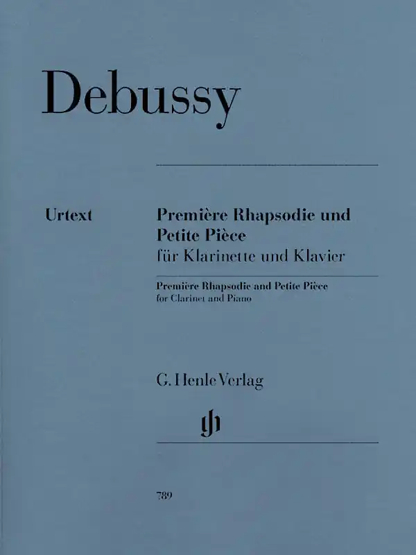 Marque G. Henle Verlag Premiere Rhapsodie and Petite Piece - Debussy/Heinemann - Clarinet/Piano - Book
