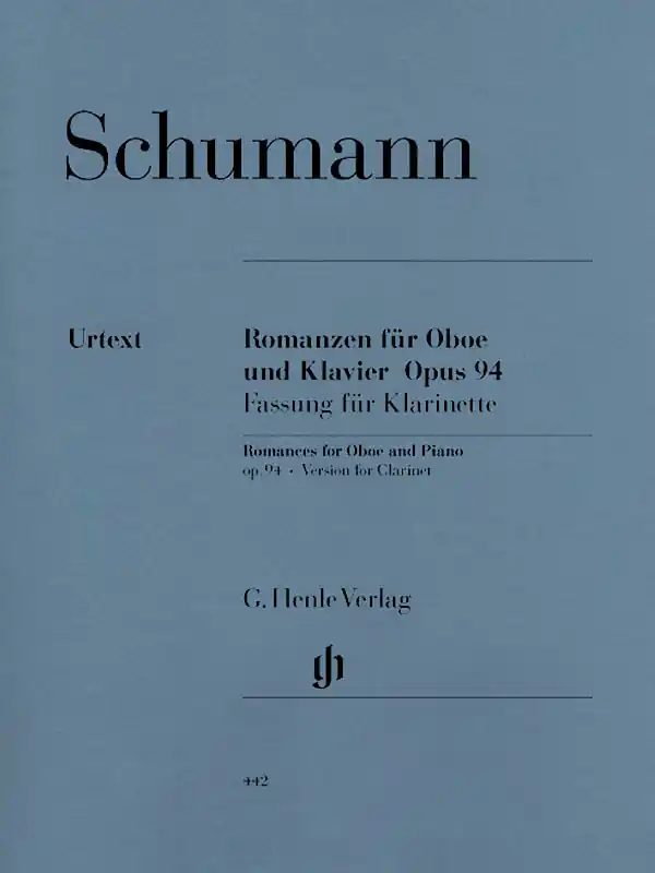 Achetez Aujourd'hui G. Henle Verlag Three Romances op. 94 - Schumann /Meerwein - Clarinet/Piano - Book
