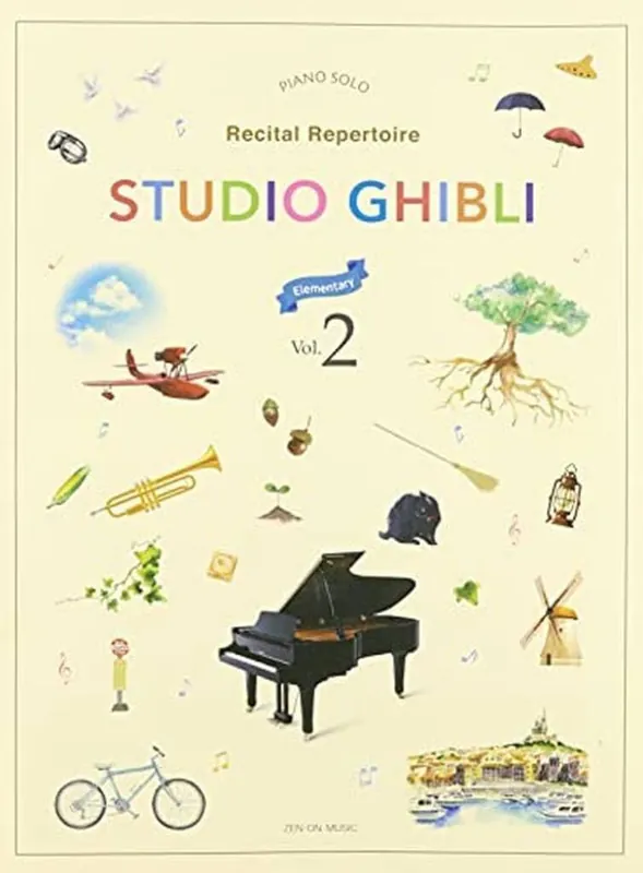 Zen-On Music Company Studio Ghibli, Recital Repertoire Book 2 - Elementary - Piano - Book Achetez Aujourd'hui