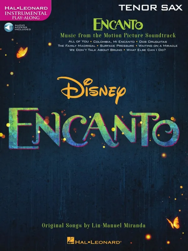 Hal Leonard Encanto for Tenor Sax Instrumental Play-Along - Miranda - Tenor Sax - Book/Audio Online Remise