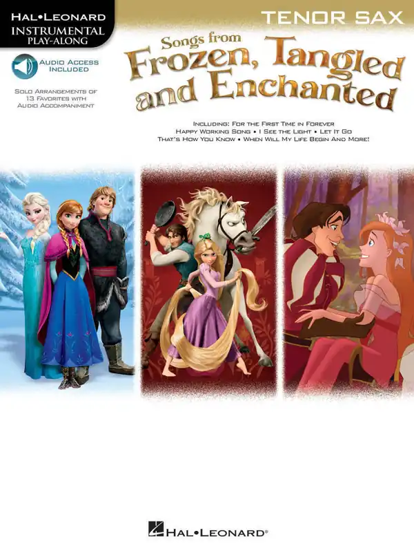 Meilleur Choix Hal Leonard Songs from Frozen, Tangled and Enchanted - Tenor Sax - Book/On-line Audio Tracks