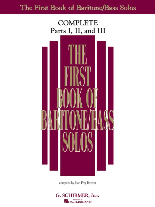 Meilleur Prix G. Schirmer Inc. The First Book of Solos for Baritone/Bass Complete, Parts I, II and III - Boytim