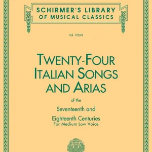 G. Schirmer Inc. 24 Italian Songs & Arias of the 17th & 18th Centuries - Medium Low Voice - Book/Audio Online Bon Marché