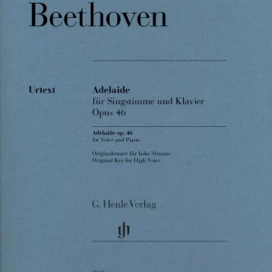 Expédition Rapide G. Henle Verlag Adelaide, Op. 46 (Original Key) - Beethoven - High Voice/Piano - Book
