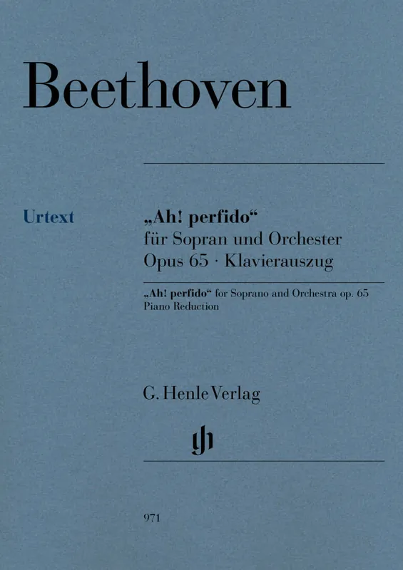 Bon Marché G. Henle Verlag ‘‘Ah! Perfido‘‘ Op. 65 - Beethoven - Soprano Voice/Piano - Sheet