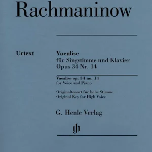 G. Henle Verlag Vocalise op. 34 no. 14 - Rachmaninoff/Rahmer - Voice/Piano - Sheet Music Promotion
