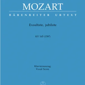Réduction Baerenreiter Verlag Exsultate, Jubilate K. 165 (158a), Motet - Mozart /Federhofer /Munster - Vocal Score - Book