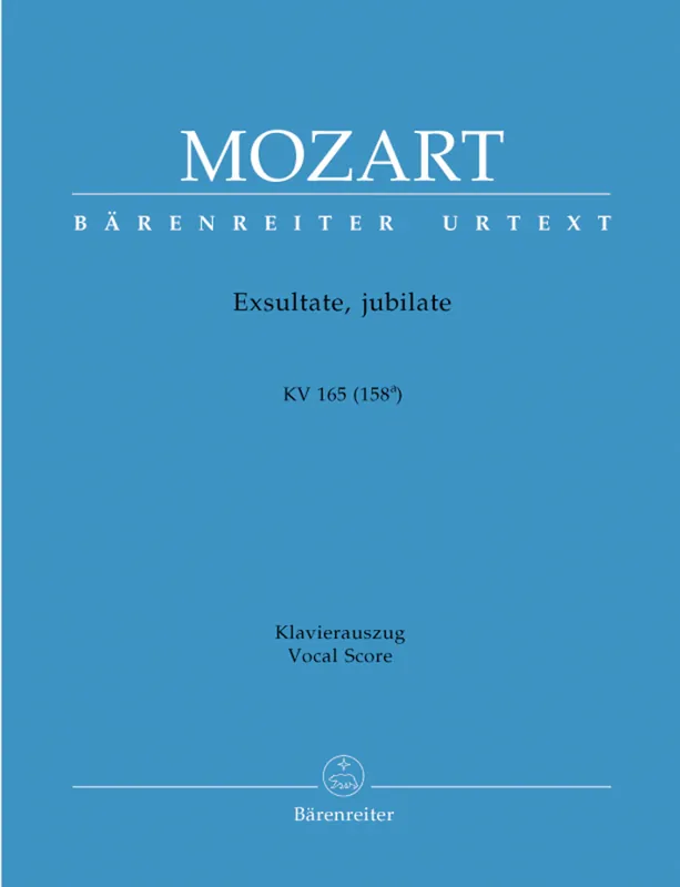 Réduction Baerenreiter Verlag Exsultate, Jubilate K. 165 (158a), Motet - Mozart /Federhofer /Munster - Vocal Score - Book