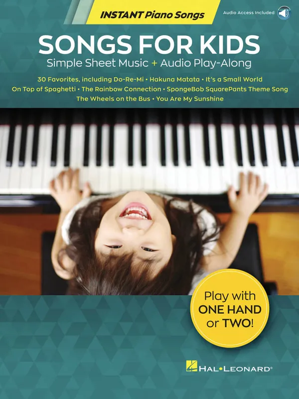 Hal Leonard Songs for Kids Instant Piano Songs - Piano - Book/Audio Online Bon Plan