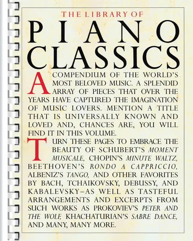 Wise Music Group Library of Piano Classics - Piano - Book Satisfait Ou Remboursé