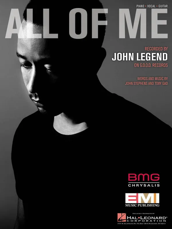 Hal Leonard All Of Me - Legend/Stephens/Gad - Piano/Vocal/Guitar Super Prix