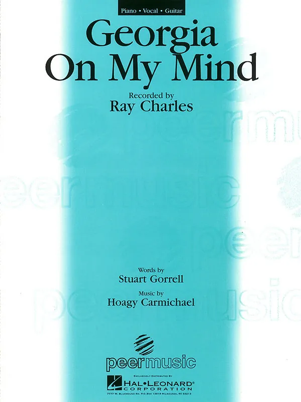 Hal Leonard Georgia on My Mind - Gorrell/Carmichael - Piano/Vocal/Guitar - Sheet Music Acheter Direct