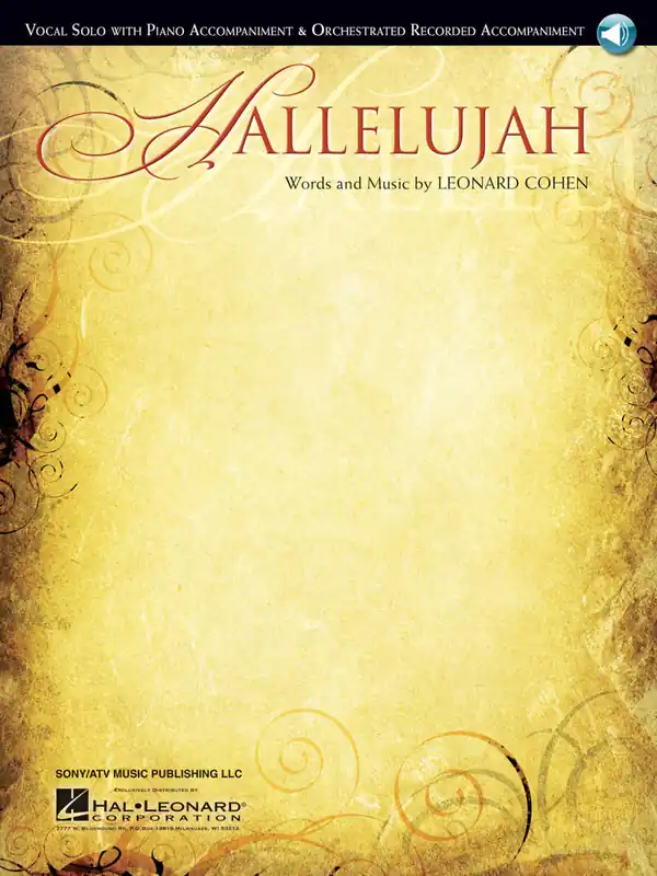 Paiement Sécurisé Hal Leonard Hallelujah - Cohen - Vocal Solo/Piano - Sheet Music/Audio Online