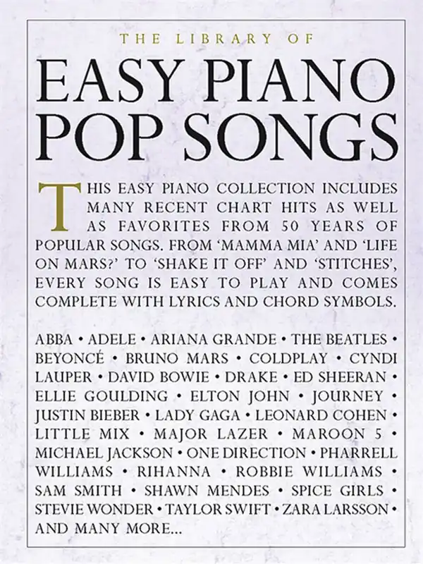 Nouvel Arrivage Wise Music Group The Library of Easy Piano Pop Songs - Piano - Book