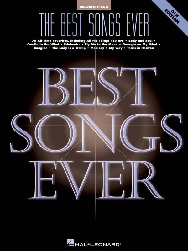 Hal Leonard The Best Songs Ever (6th Edition) - Big Note Piano - Book Acheter Direct