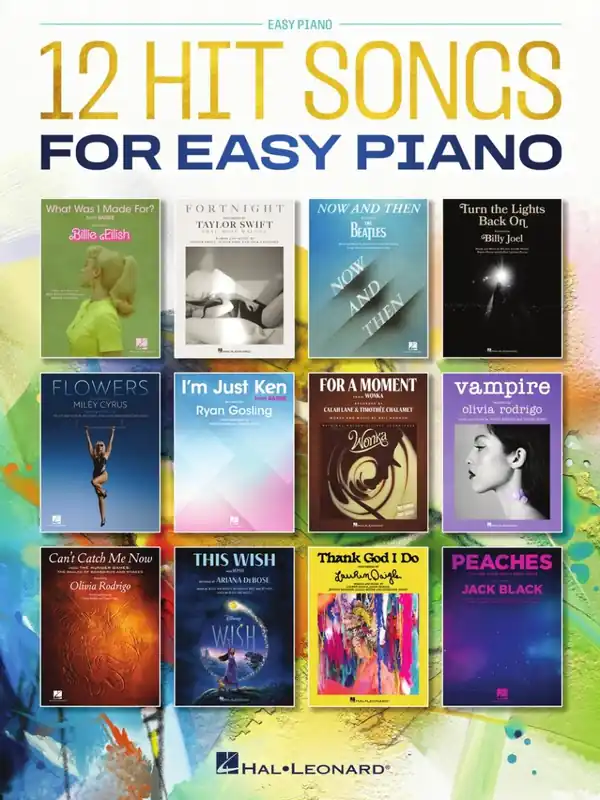 Hal Leonard 12 Hit Songs for Easy Piano - Book Meilleure Vente
